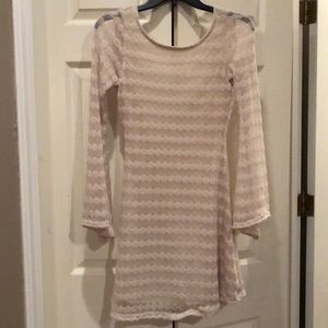 Cream colored women’s dress